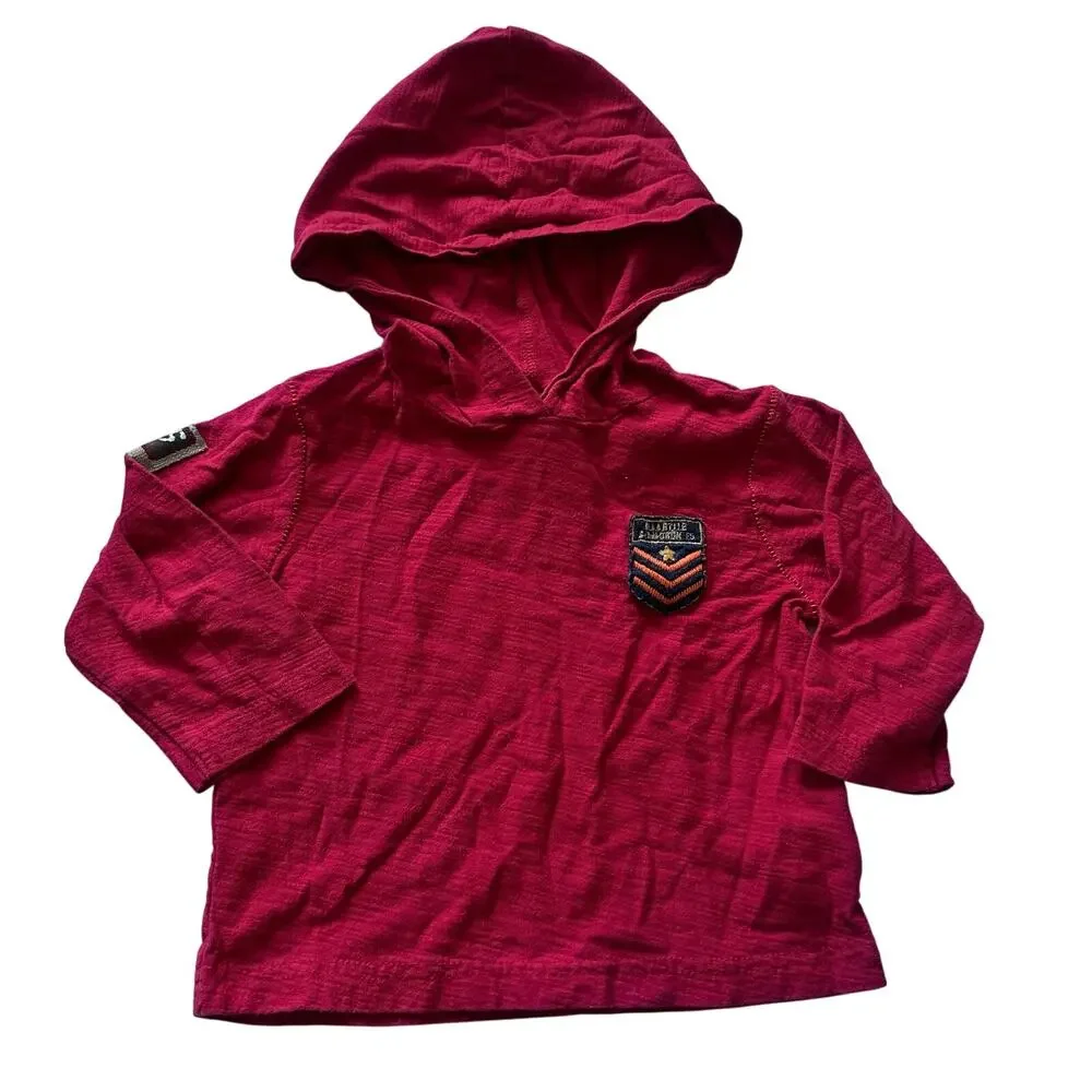 Naartjie Hooded Aviation Top - 6 to 12 Months - Patchwork